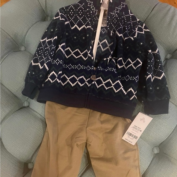 Carter’s Baby Boy Fleece Jacket Set 12 Months - Picture 3 of 6